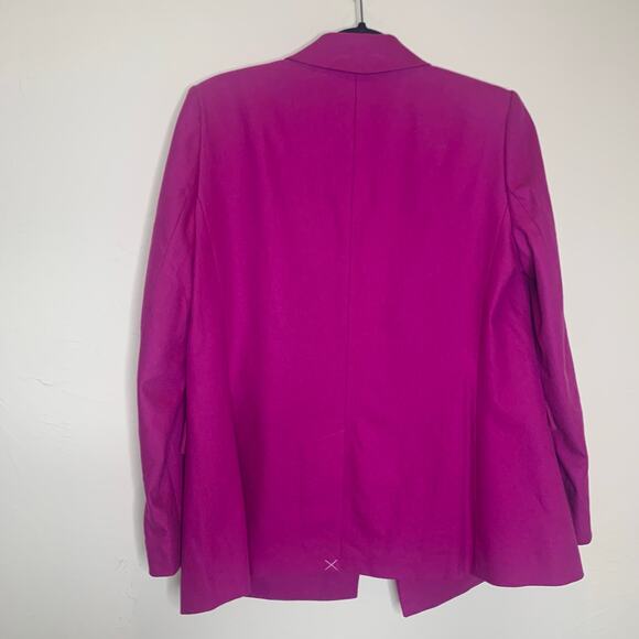 Loft Pink Blazer Double Breasted Cotton Linen 12 Petite NWOT - Picture 9 of 10